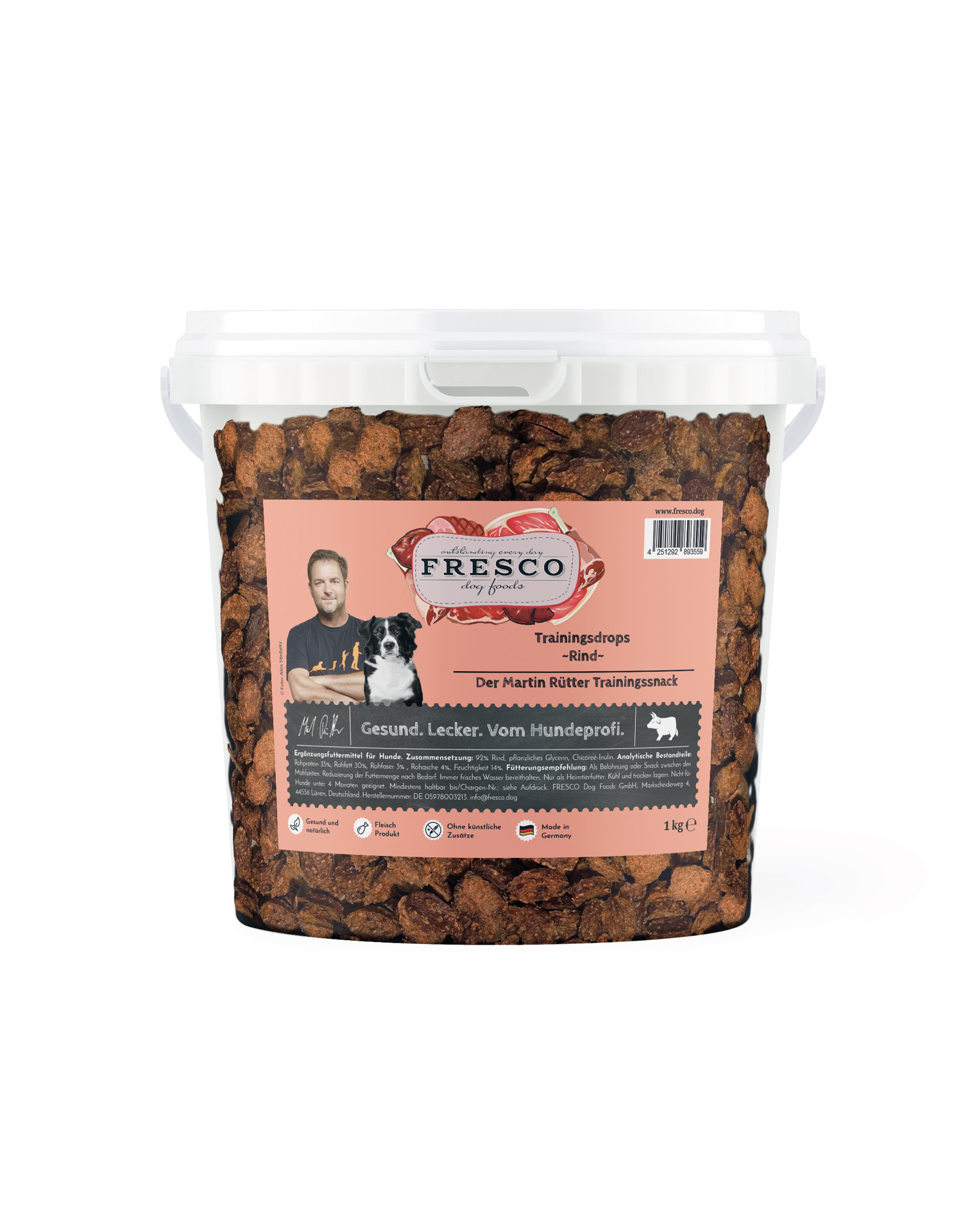 Martin Rütter Trainingsdrops Rind 1kg Eimer Packshot