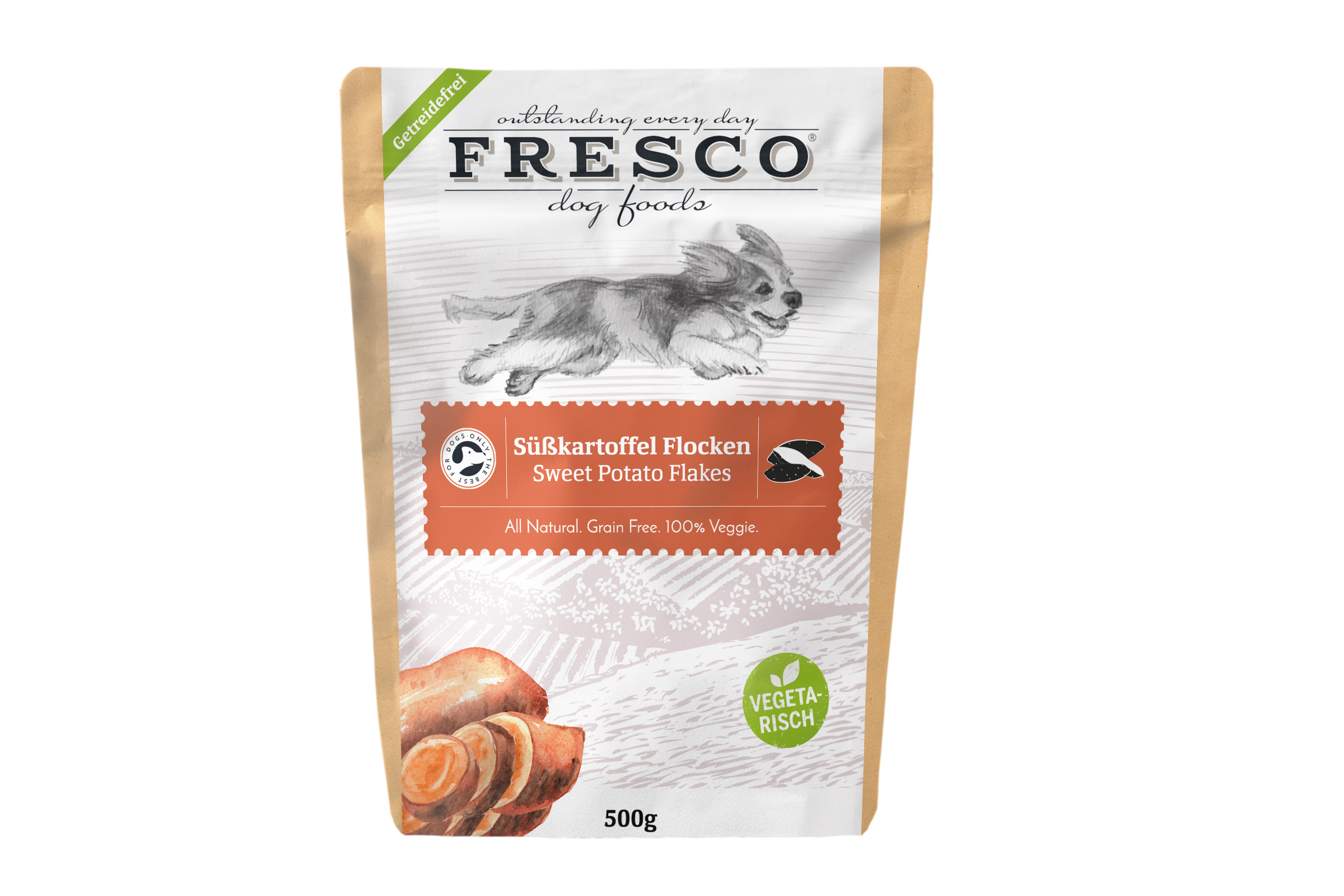 Süßkartoffel Flocken 500g Packshot