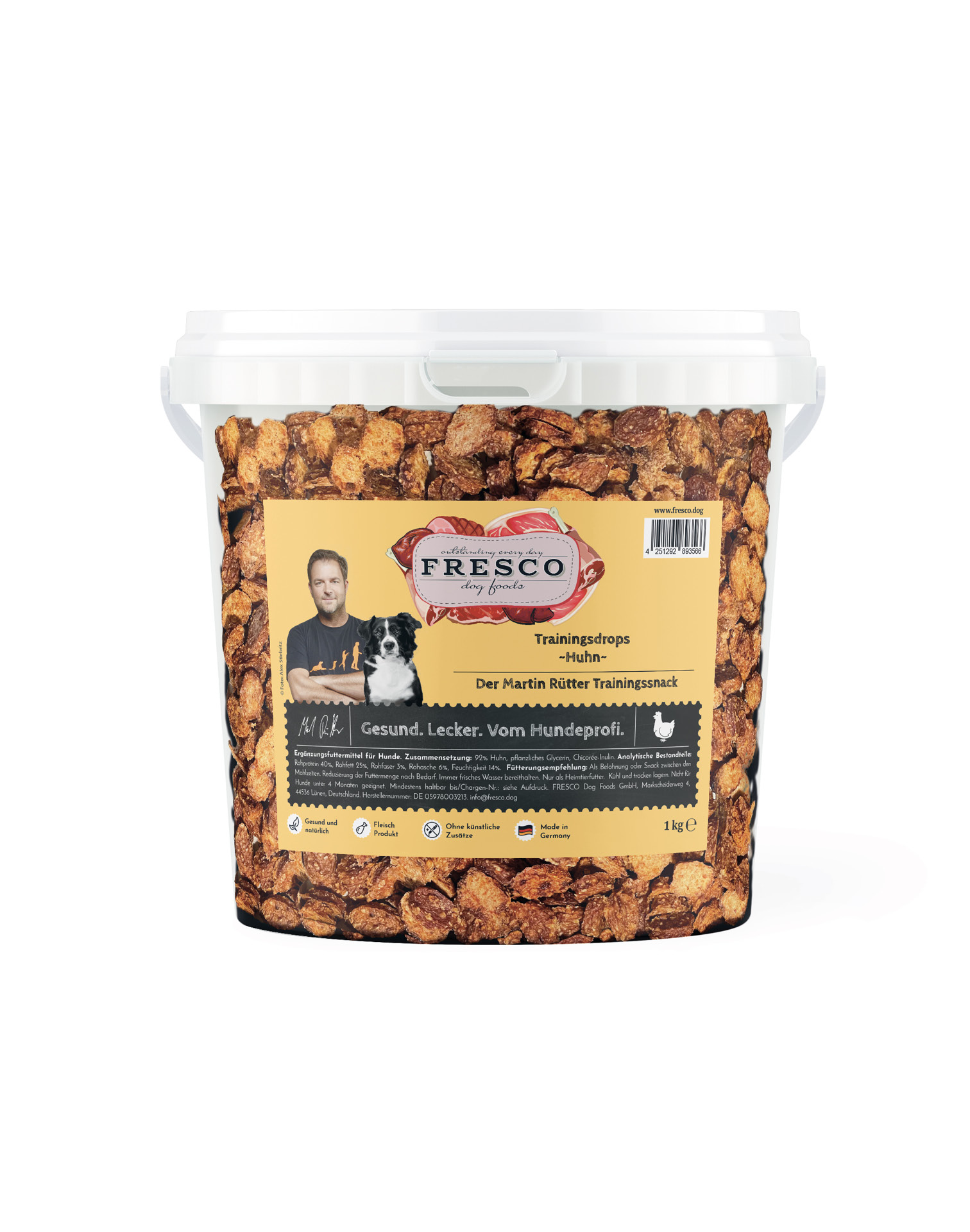 Martin Rütter Trainingsdrops Huhn 1kg Eimer Packshot