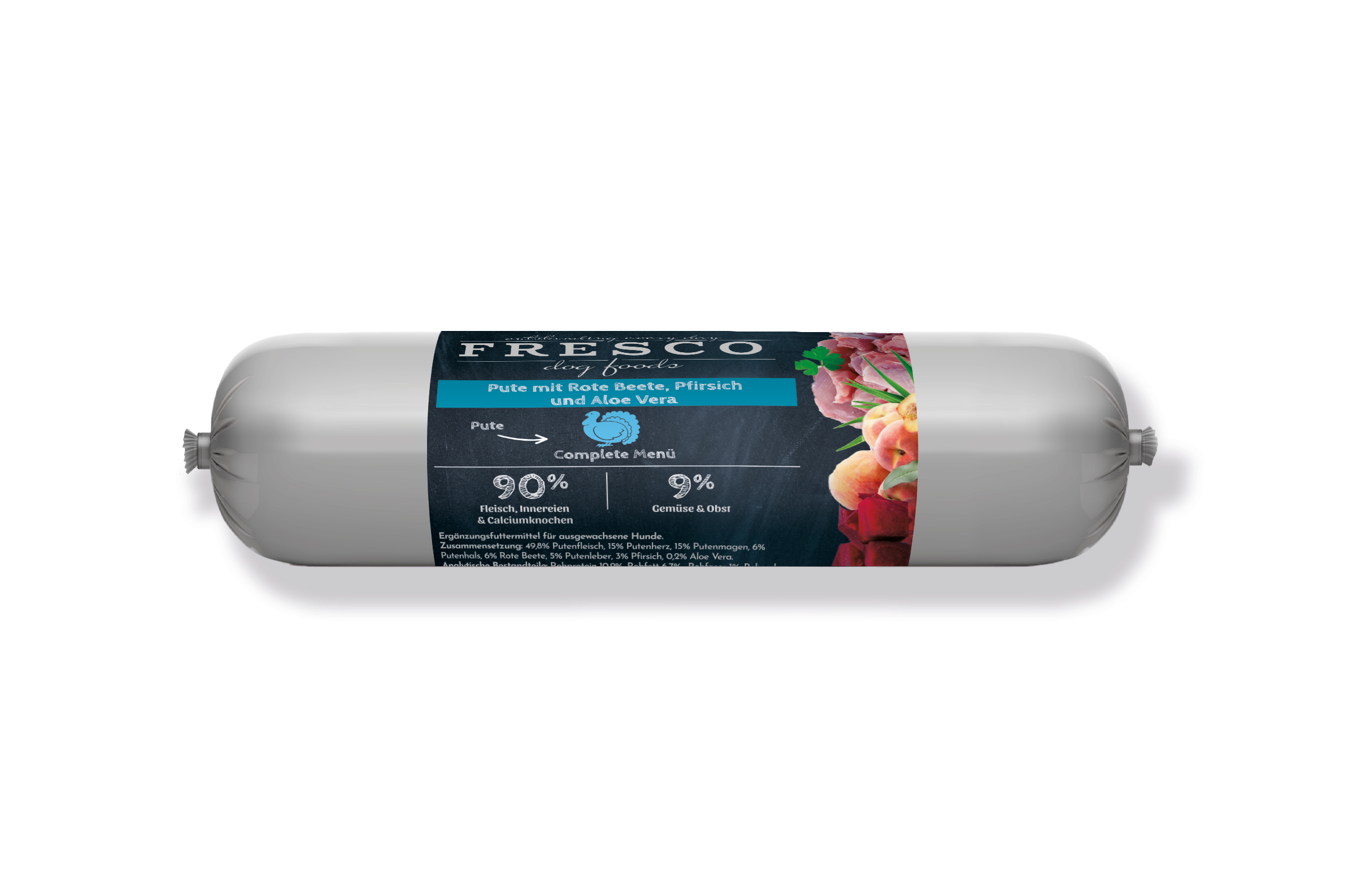 FRESCO Barfwurst Pute mit Rote Beete Verpackung