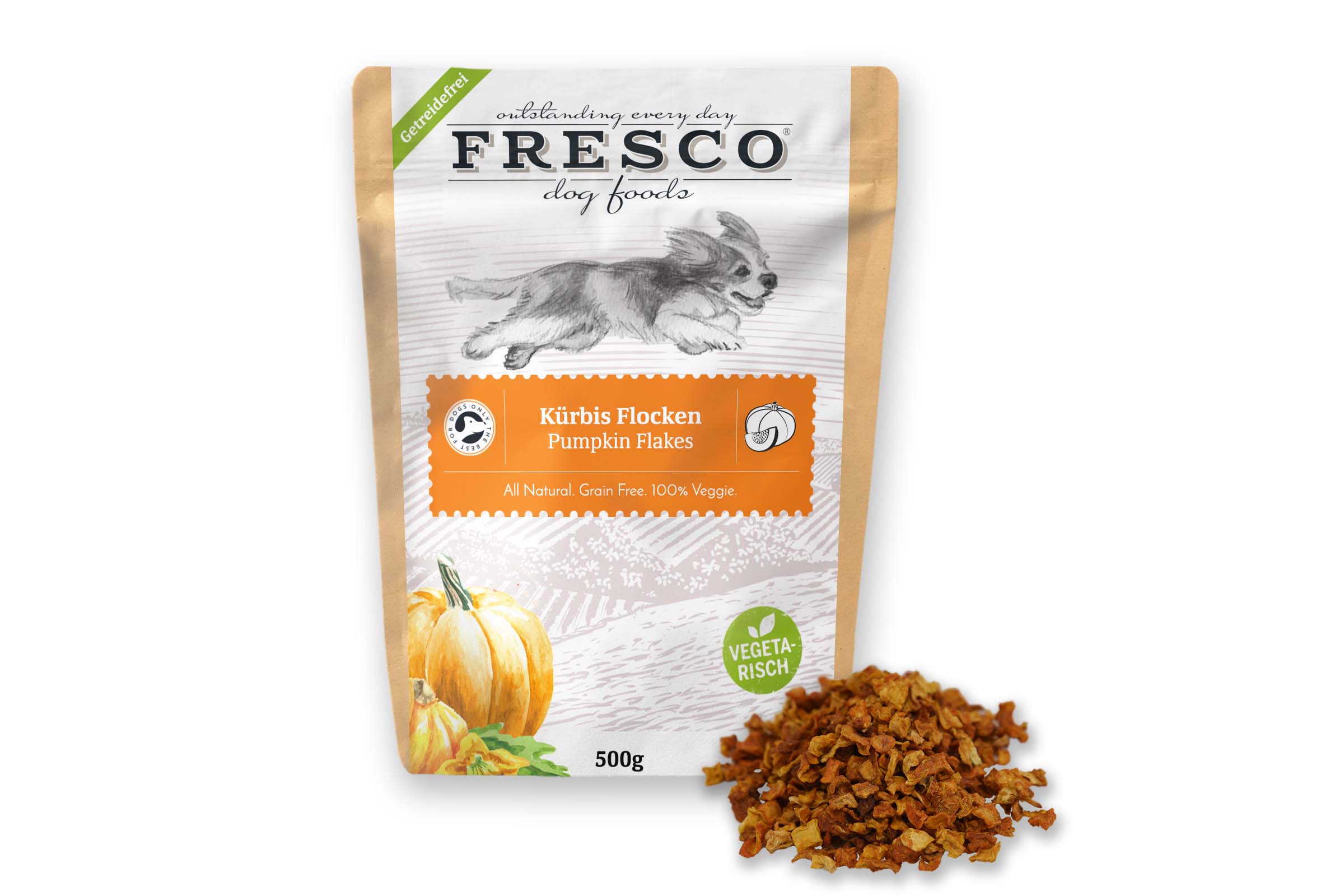 Kürbis Flocken 500g Packshot