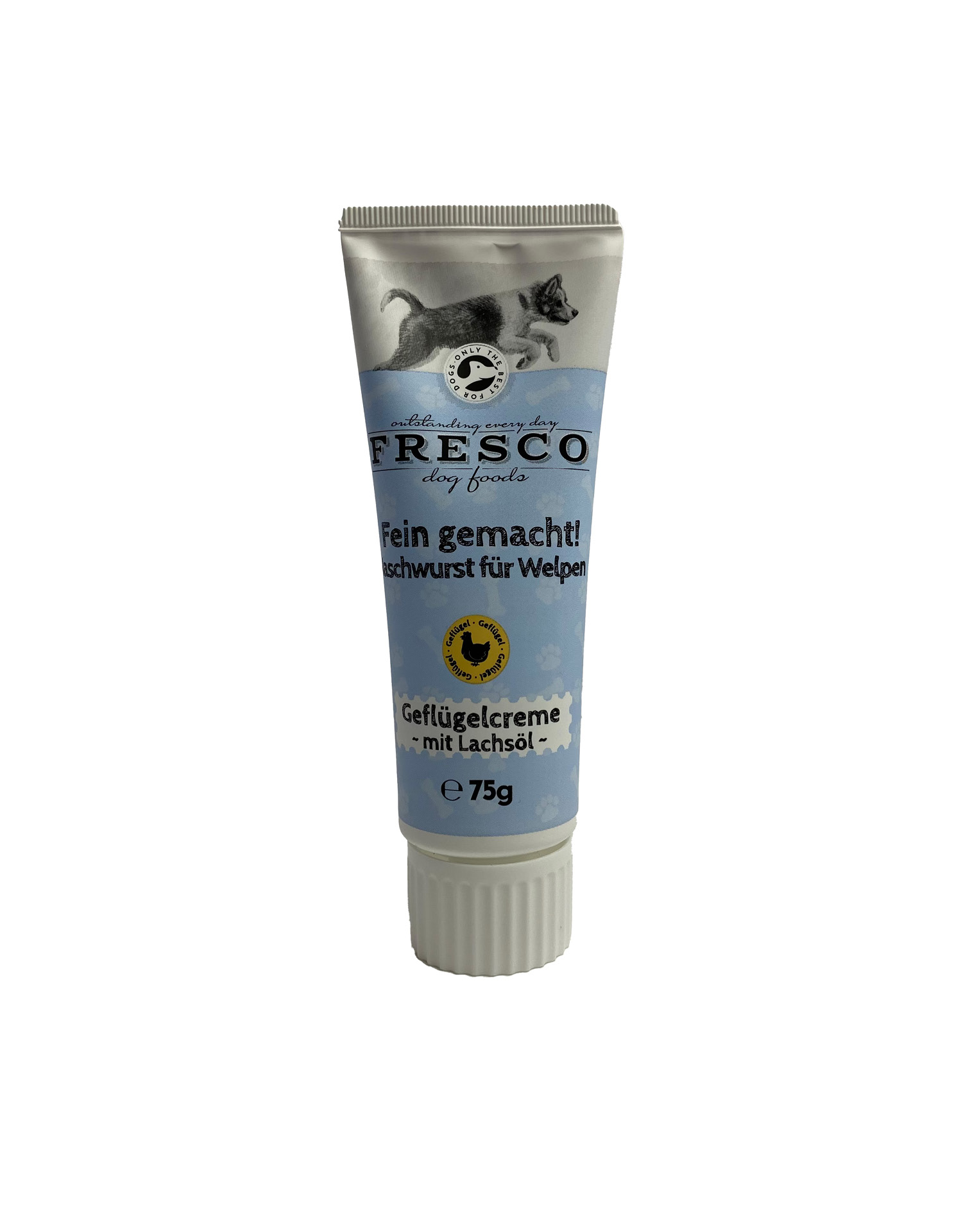 Geflügelcreme für Welpen mit Lachsöl Packshot