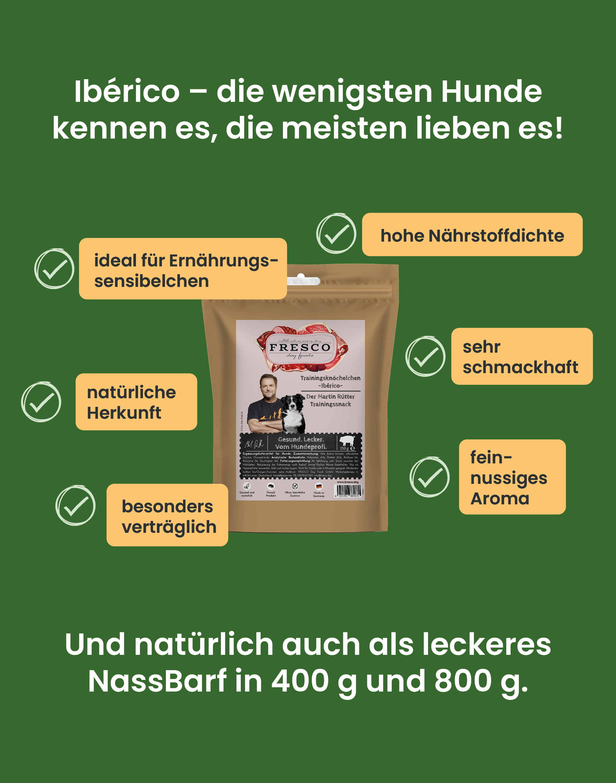 Vorteile FRESCO Martin Rütter Trainingsknöchelchen Ibérico