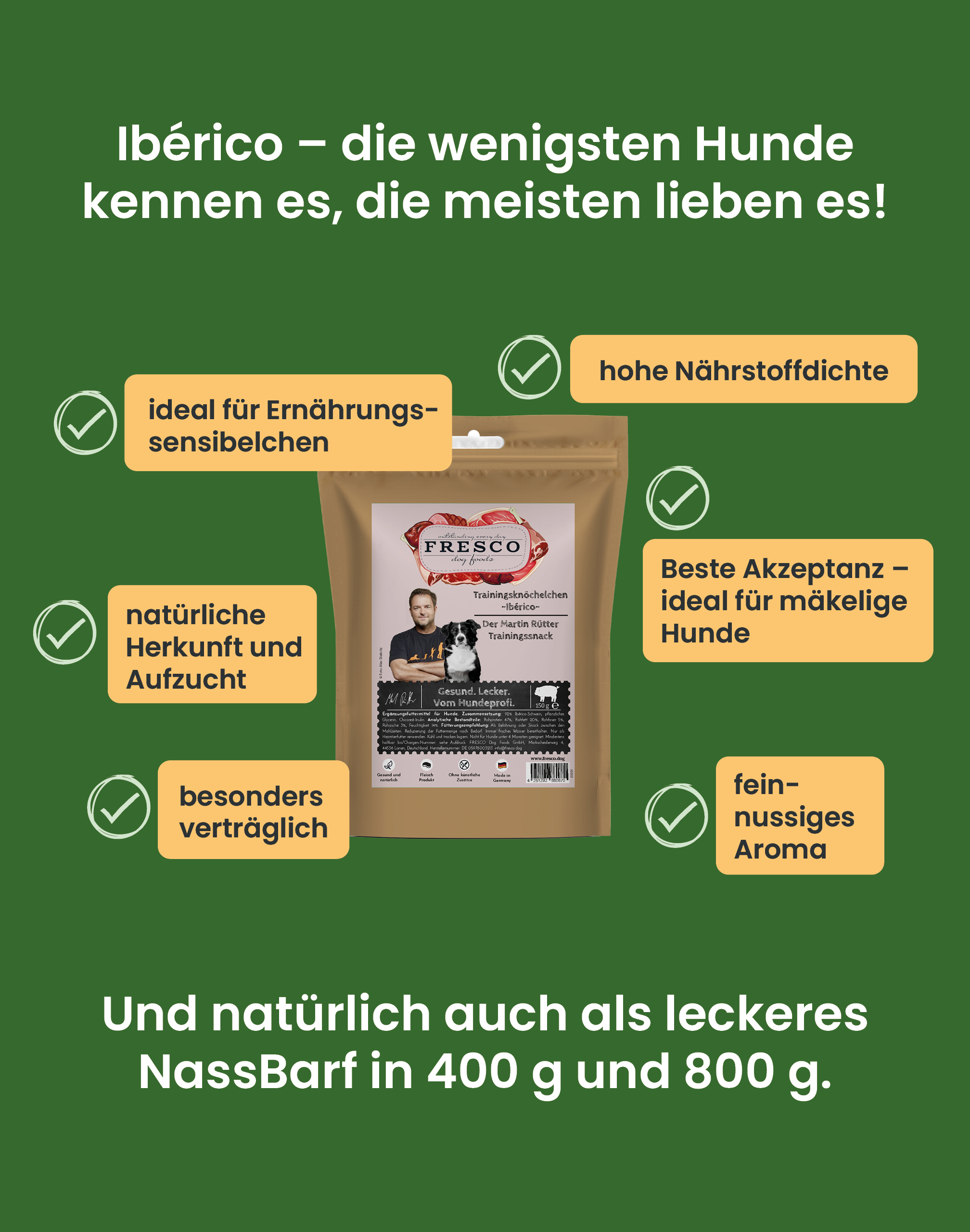 Vorteile FRESCO Martin Rütter Trainingsknöchelchen Ibérico