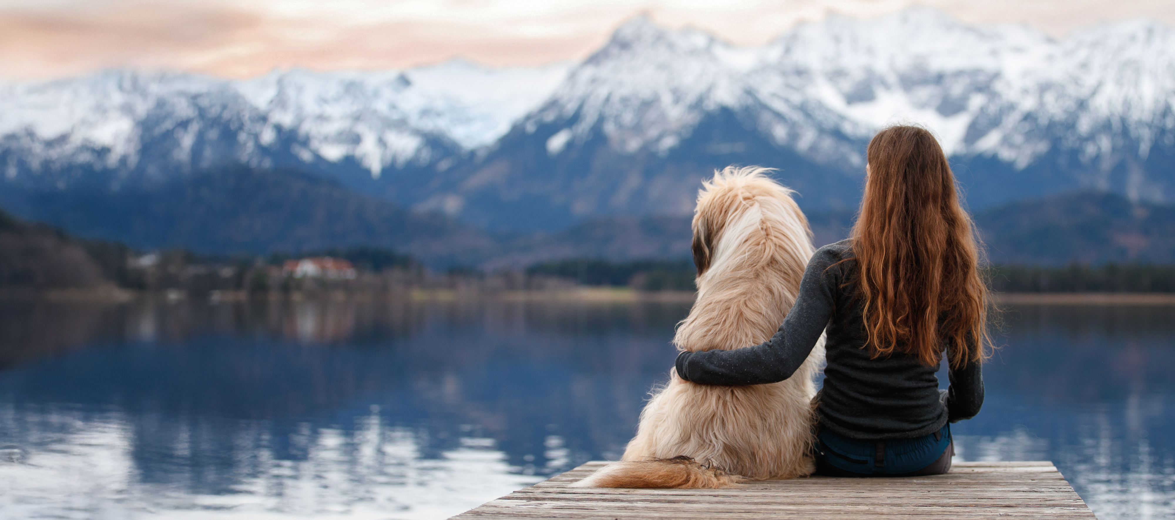Hund mit Frauchen